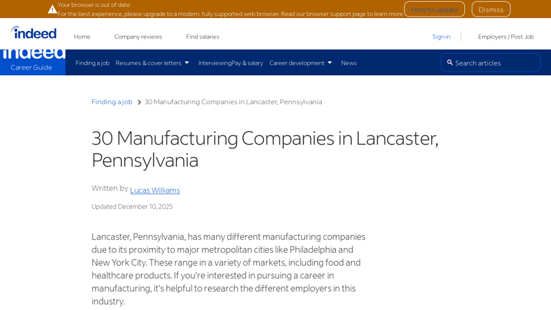 30 Manufacturing Companies in Lancaster, Pennsylvania lancaster auto parts