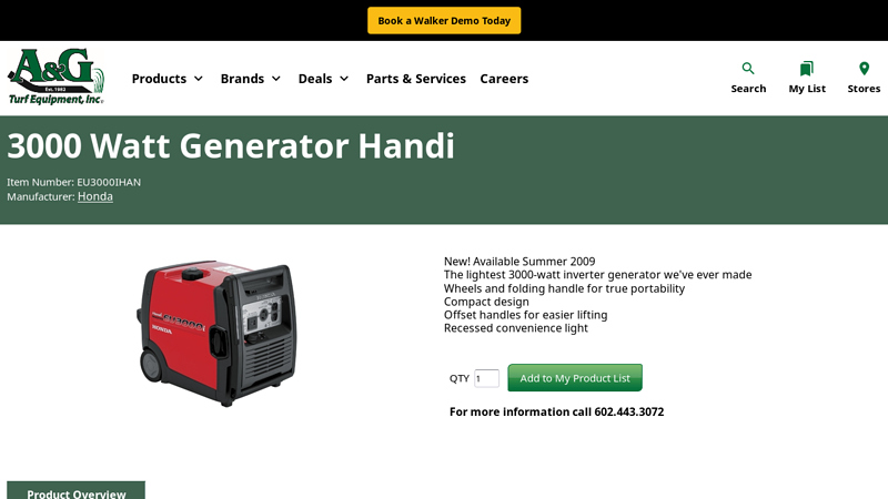 3000 Watt Generator Handi honda eu3000i handi parts
