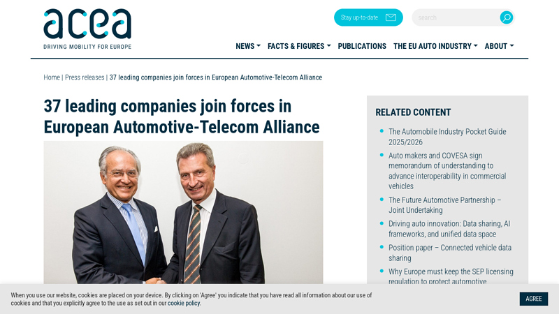 37 leading companies join forces in European Automotive alliance auto parts