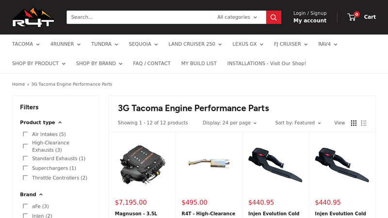 3G Tacoma Engine Performance Parts toyota tacoma custom parts