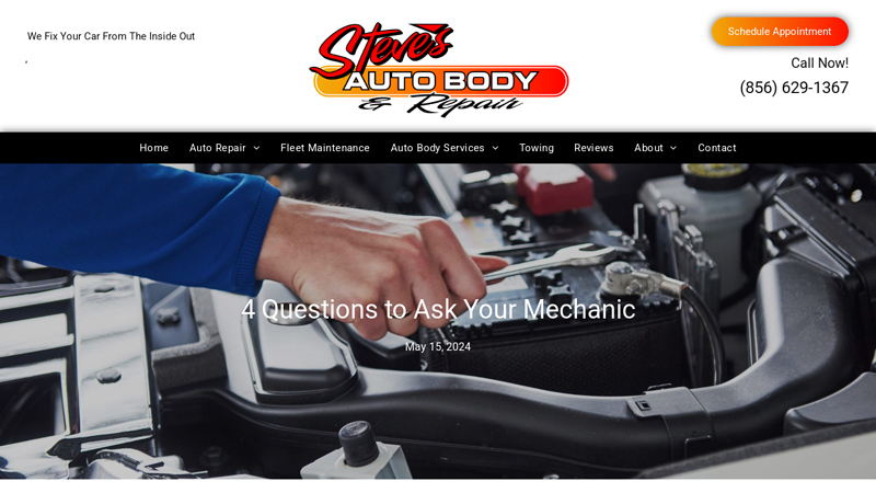 4 Questions to Ask Your Mechanic steve's auto parts