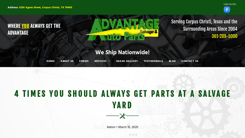 4 TIMES YOU SHOULD ALWAYS GET PARTS AT A SALVAGE YARD used car parts corpus christi texas