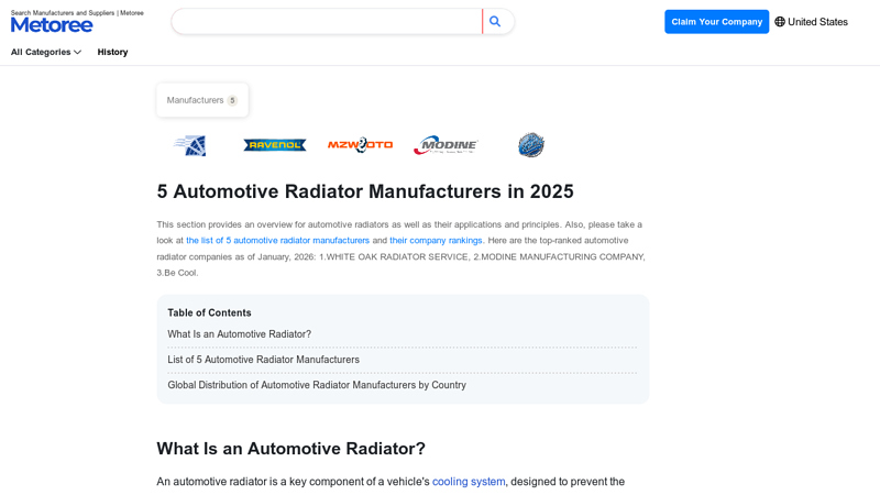 5 Automotive Radiator Manufacturers in 2025 radiator car part