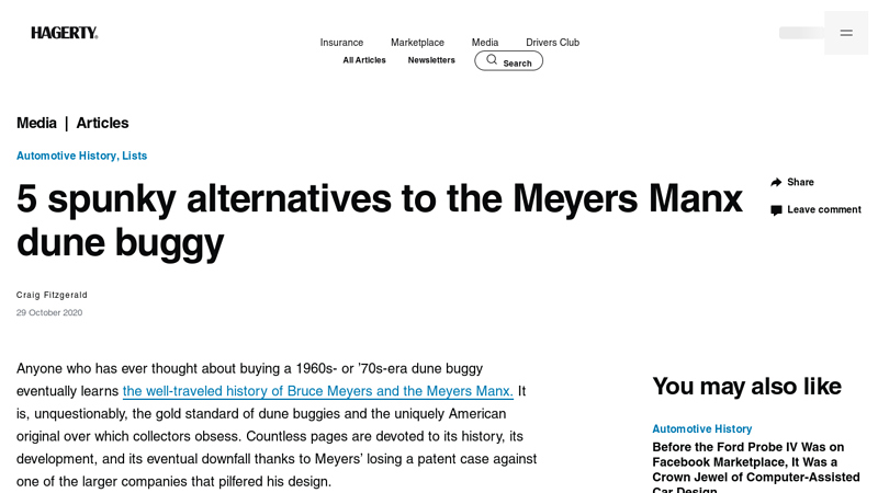 5 spunky alternatives to the Meyers Manx dune buggy sand car parts