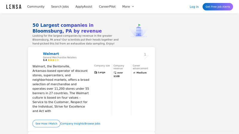 50 Largest companies in Bloomsburg, PA by revenue advance auto parts bloomsburg pa