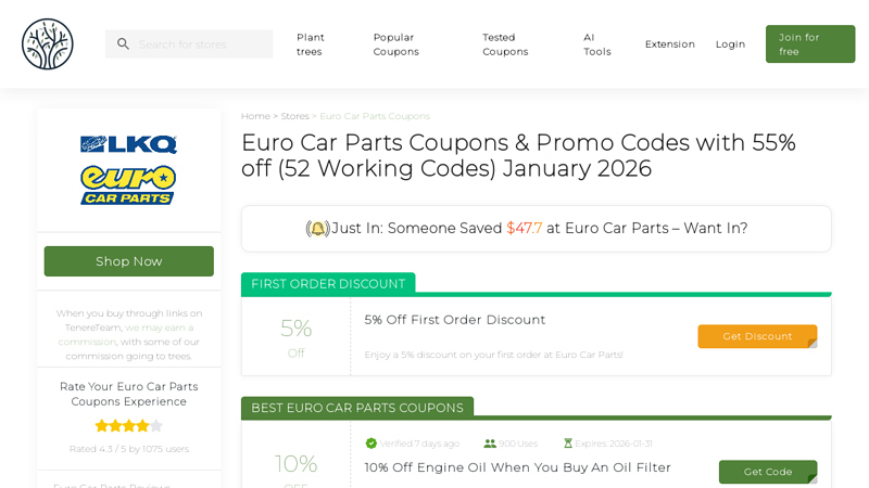 55% OFF Euro Car Parts Coupon Codes euro car parts voucher code