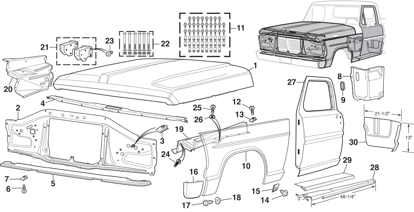 67 Ford F100 Parts guide