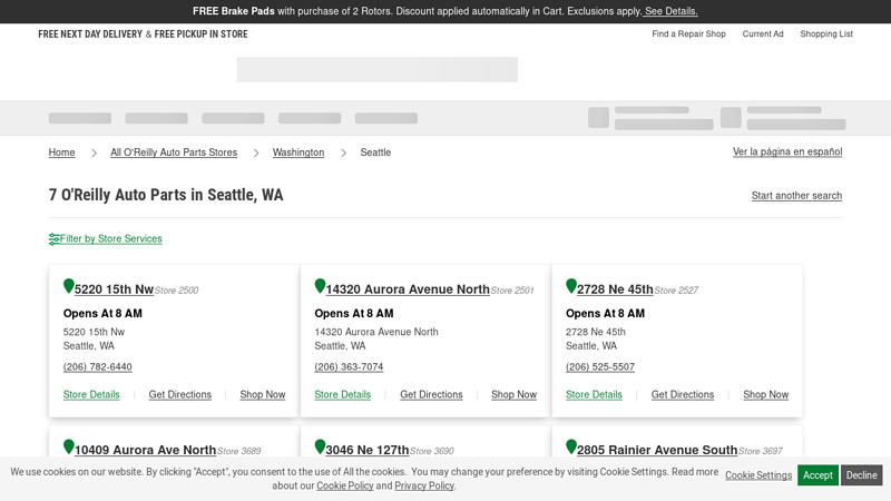 7 O'Reilly Auto Parts in Seattle, WA auto parts in seattle wa