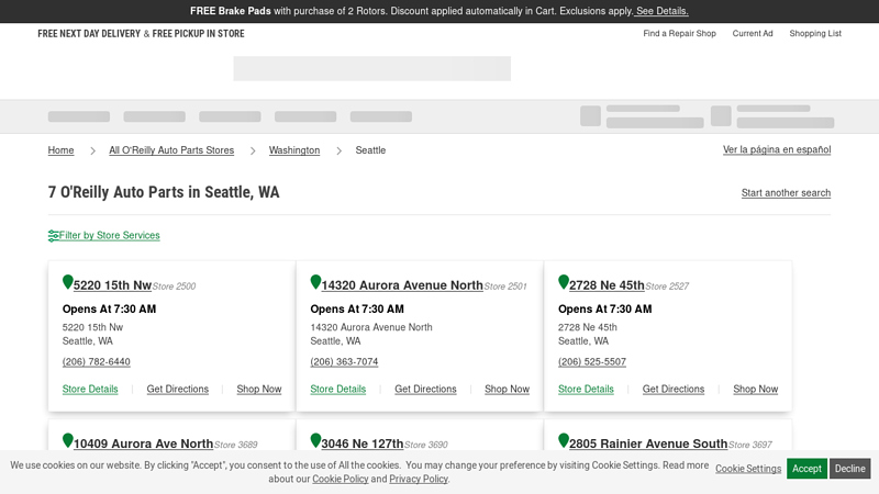 7 O'Reilly Auto Parts in Seattle, WA auto parts seattle