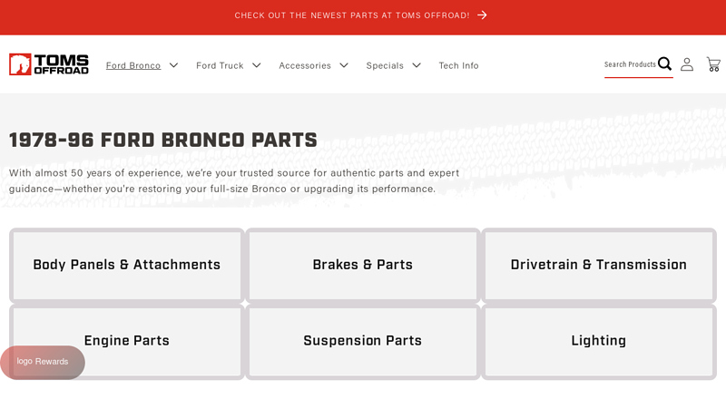 78 96 ford bronco parts