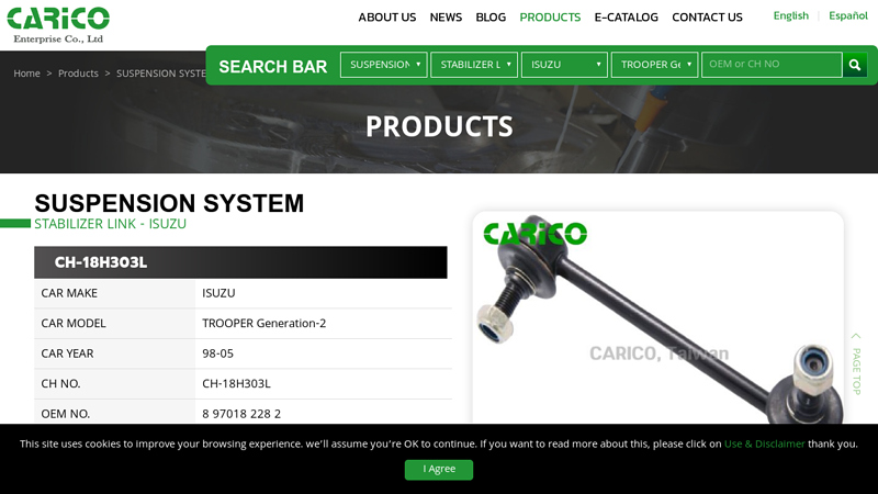 8 97018 228 2｜8970182282 isuzu trooper car parts