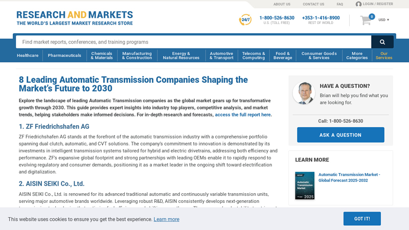 8 Leading Automatic Transmission Companies Shaping the Market's ... auto parts automatic transmission