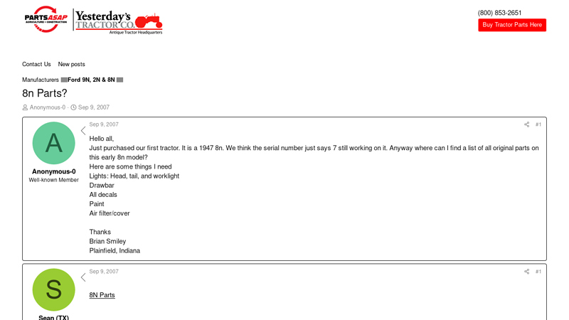 8n Parts? 8n tractor parts