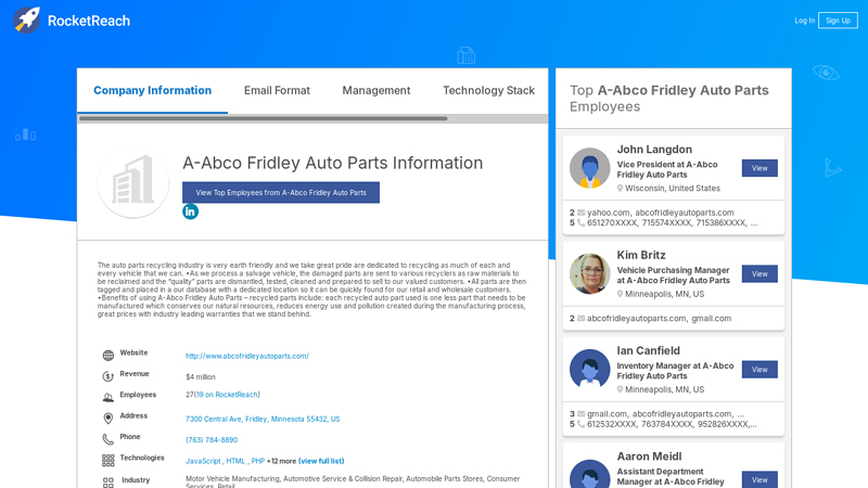 A fridley auto parts