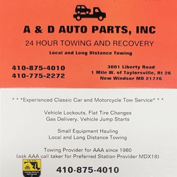A And D Auto Parts guide