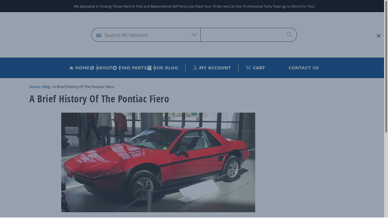 A Brief History Of The Pontiac Fiero pontiac fiero car parts