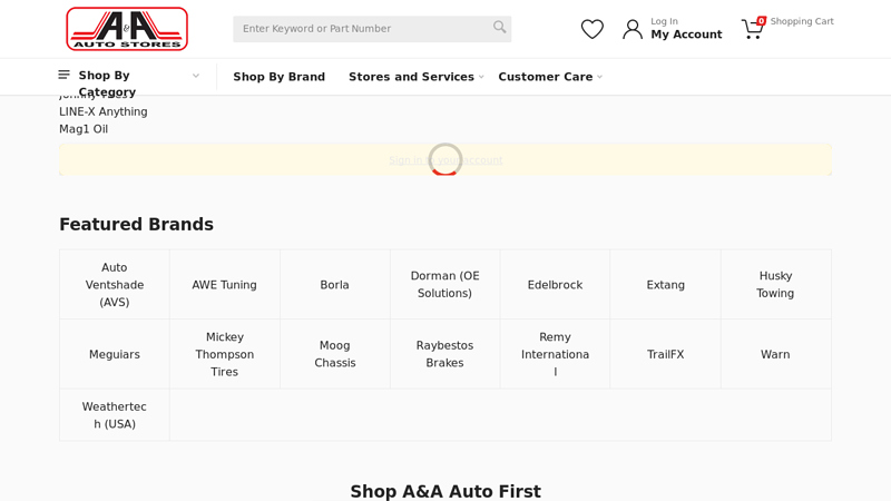 A&A Auto Stores aaa auto parts