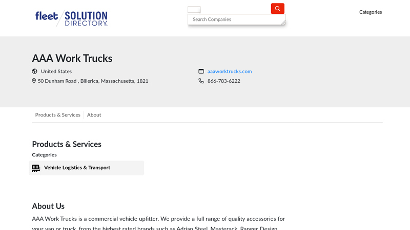 AAA Work Trucks 2026 aaa truck parts & sales