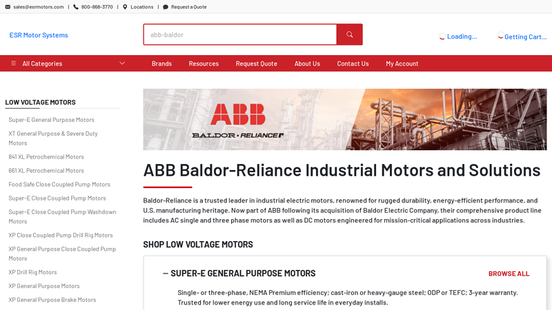 ABB Baldor baldor electric motor parts