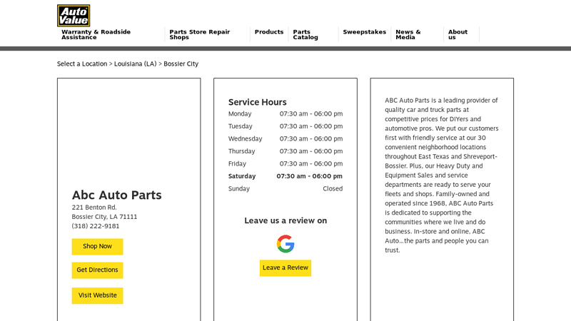 ABC Auto Parts abc auto parts store