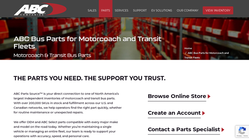 ABC Bus Parts for Motorcoach and Transit Fleets abc truck parts