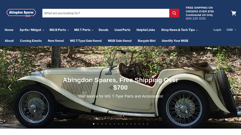 Abingdon Spares mgb car parts