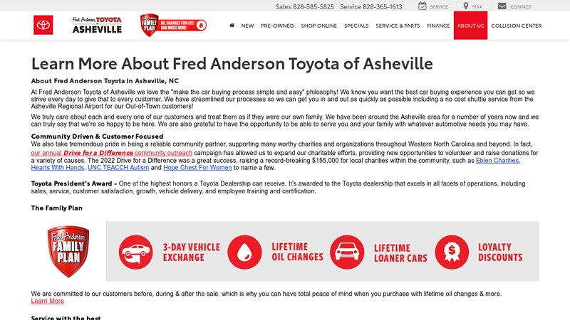 About Fred Anderson Toyota in Asheville, NC fred anderson toyota parts