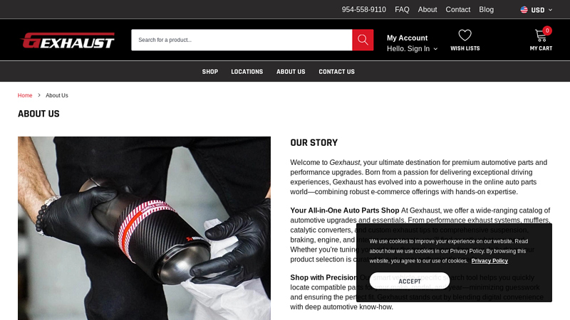 About Gexhaust autorally auto parts