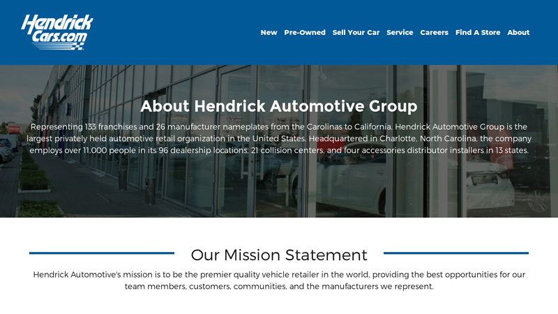 About Hendrick Automotive Group levines auto parts