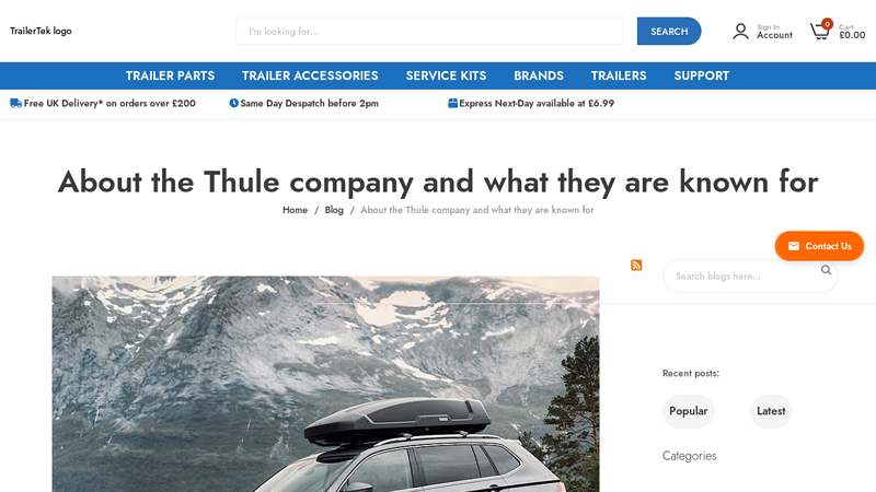 About the Thule company and what they are known for thule car rack parts