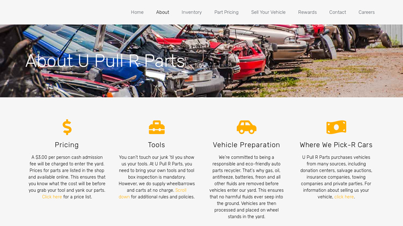 About U Pull R Parts you pull and pay auto parts