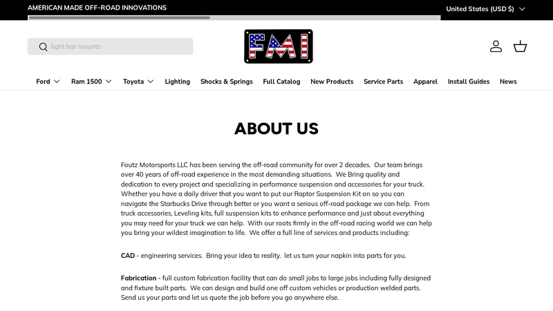 About Us ford ranger prerunner parts