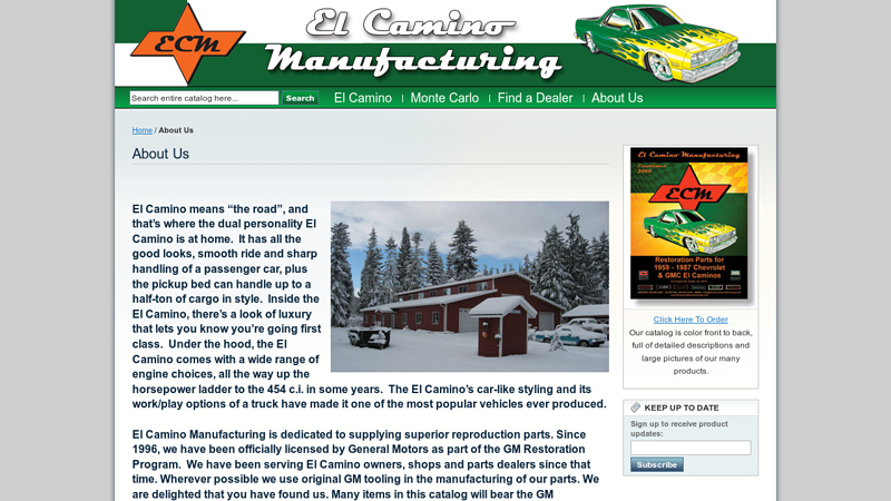 About Us el camino car parts