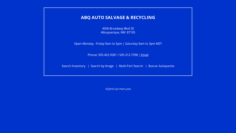 ABQ AUTO SALVAGE & RECYCLING used car parts albuquerque