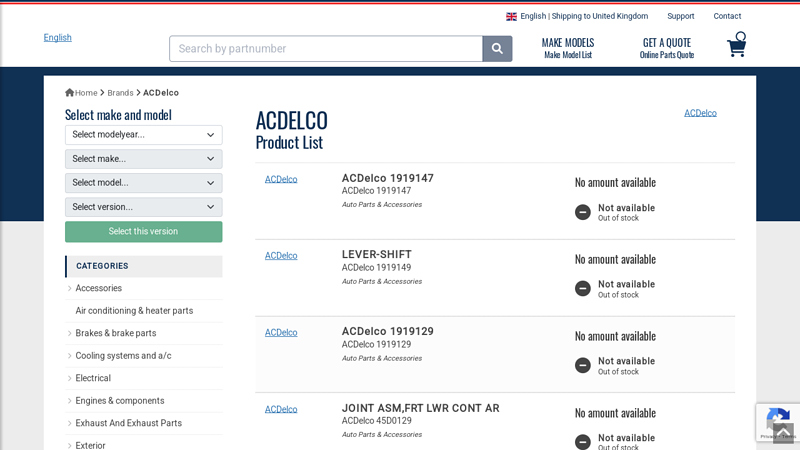 ACDelco Genuine Parts acdelco auto parts