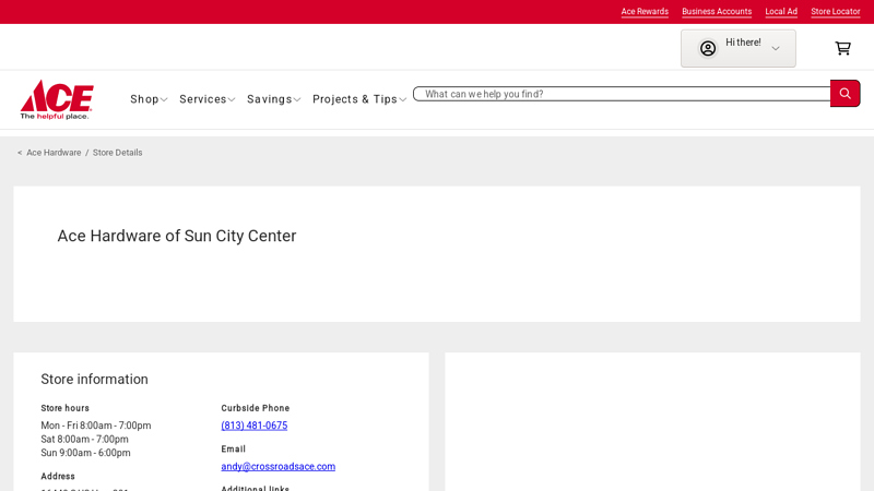 Ace Hardware of Sun City Center in Wimauma wimauma auto parts wimauma fl