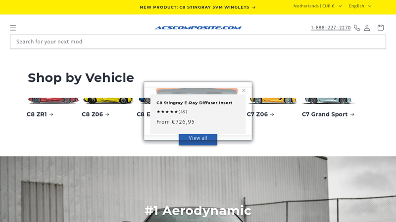 ACS Composite corvette parts cars for sale