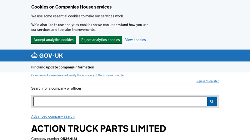 ACTION TRUCK PARTS LIMITED filing history action truck parts
