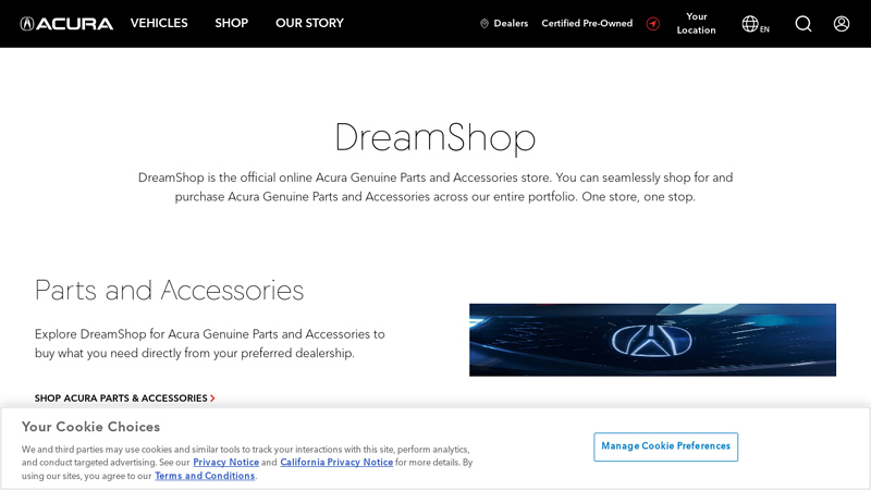 Acura Store honda acura parts