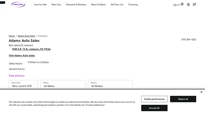 Adams Auto Sales adam's auto sales & parts llc