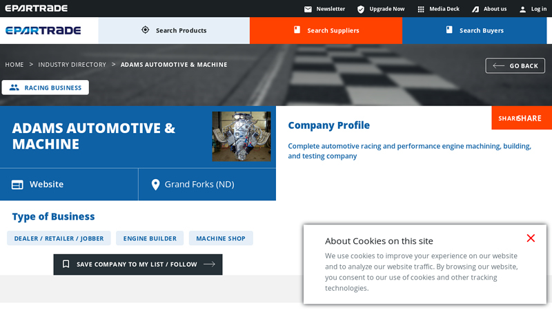 ADAMS AUTOMOTIVE & MACHINE auto parts grand forks