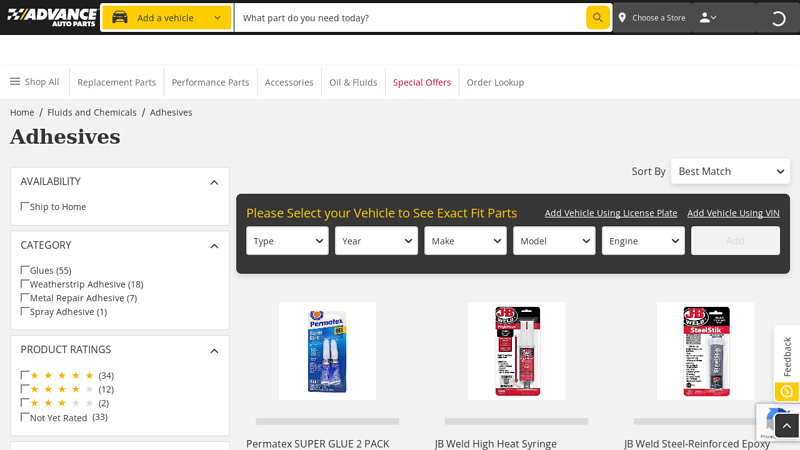 Adhesives advance auto parts wilkesboro