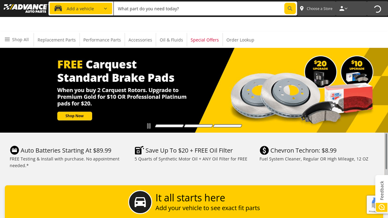 Advance Auto Parts auto parts near me that are open