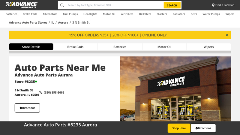 Advance Auto Parts 3 N Smith St in Aurora, IL. Visit us for quality ... aurora auto parts aurora il
