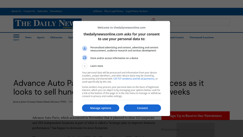 Advance Auto Parts begins downsizing process as it looks to sell ... advance auto parts warsaw new york
