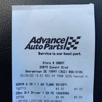 Advance Auto Parts Code guide