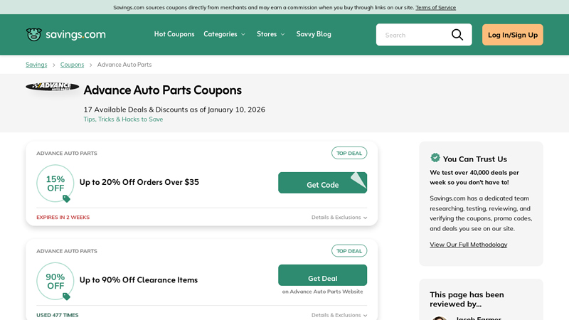 Advance Auto Parts coupons discount codes for advance auto parts