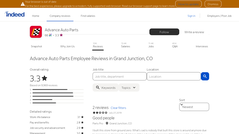 Advance Auto Parts Employee Reviews in Grand Junction, CO advance auto parts grand junction co