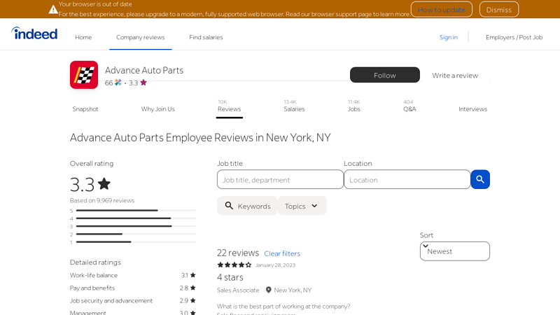 Advance Auto Parts Employee Reviews in New York, NY advance auto parts bronx