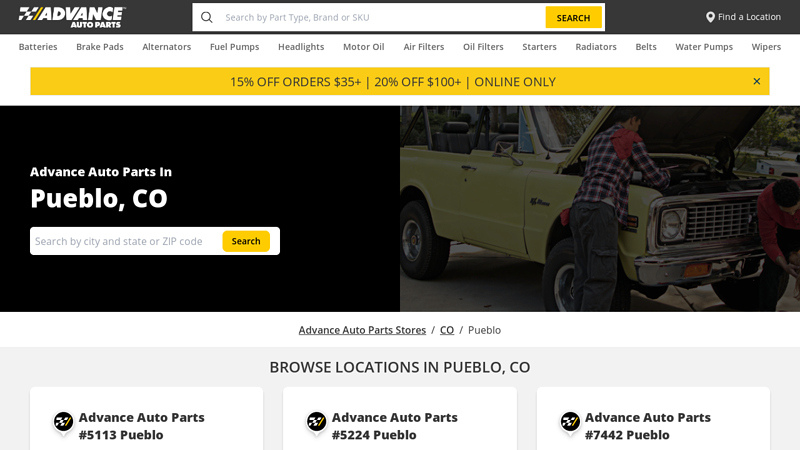 Advance Auto Parts In Pueblo, CO auto parts stores in pueblo colorado